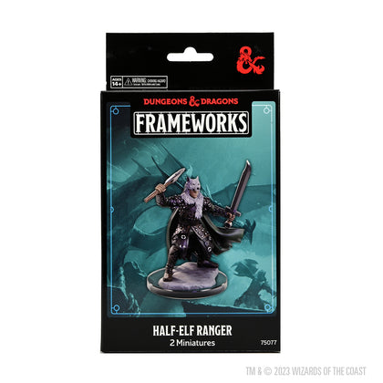 D&D Frameworks: Male Half-Elf Ranger - Unpainted and Unassembled - 1