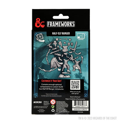 D&D Frameworks: Male Half-Elf Ranger - Unpainted and Unassembled - 2