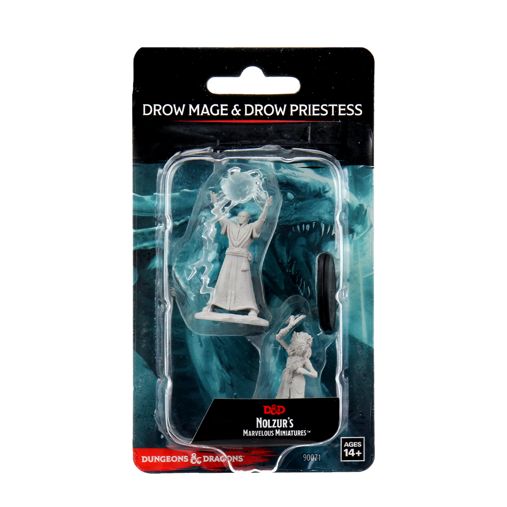 D&D Nolzur's Marvelous Miniatures - Drow Mage & Drow Priestess