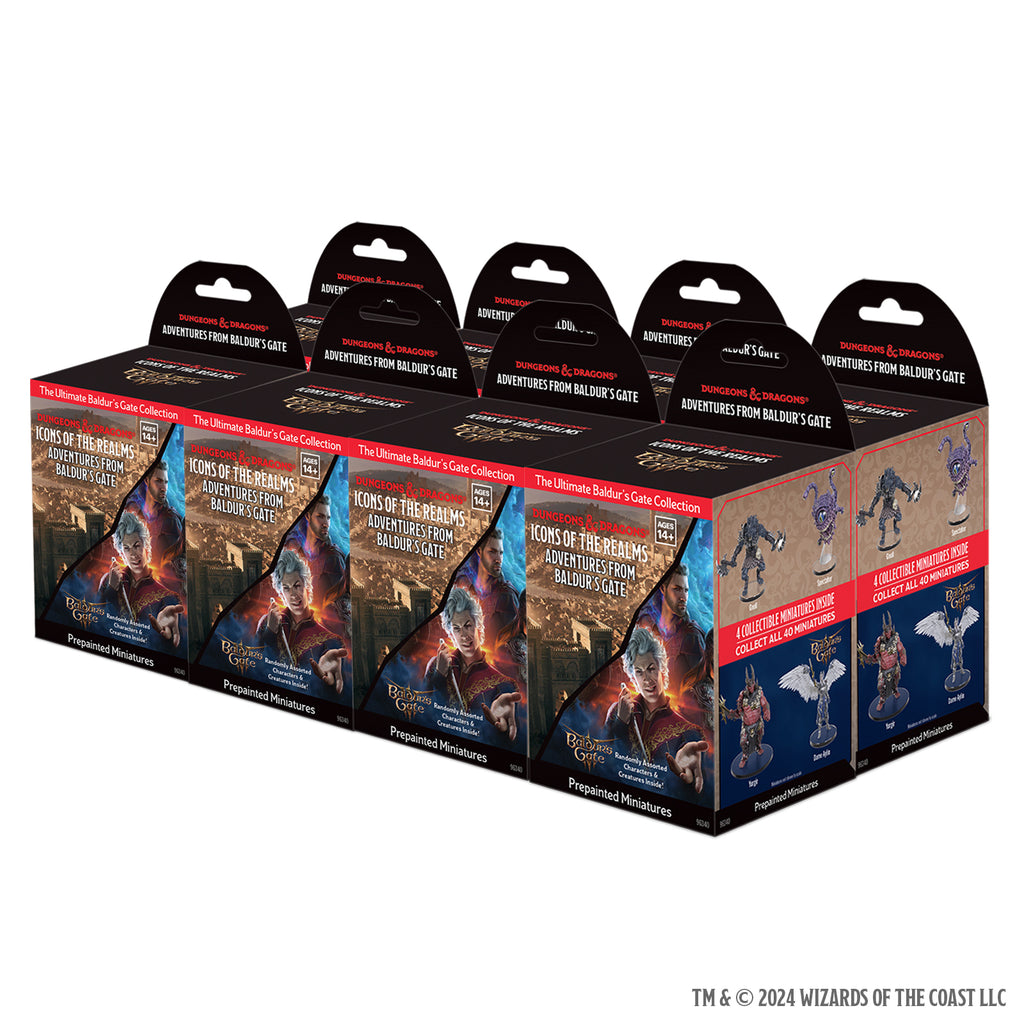 PRE-ORDER - D&D Icons of the Realms: Adventures from Baldur's Gate - 8 ct. Booster Brick | Includes Characters from BG3