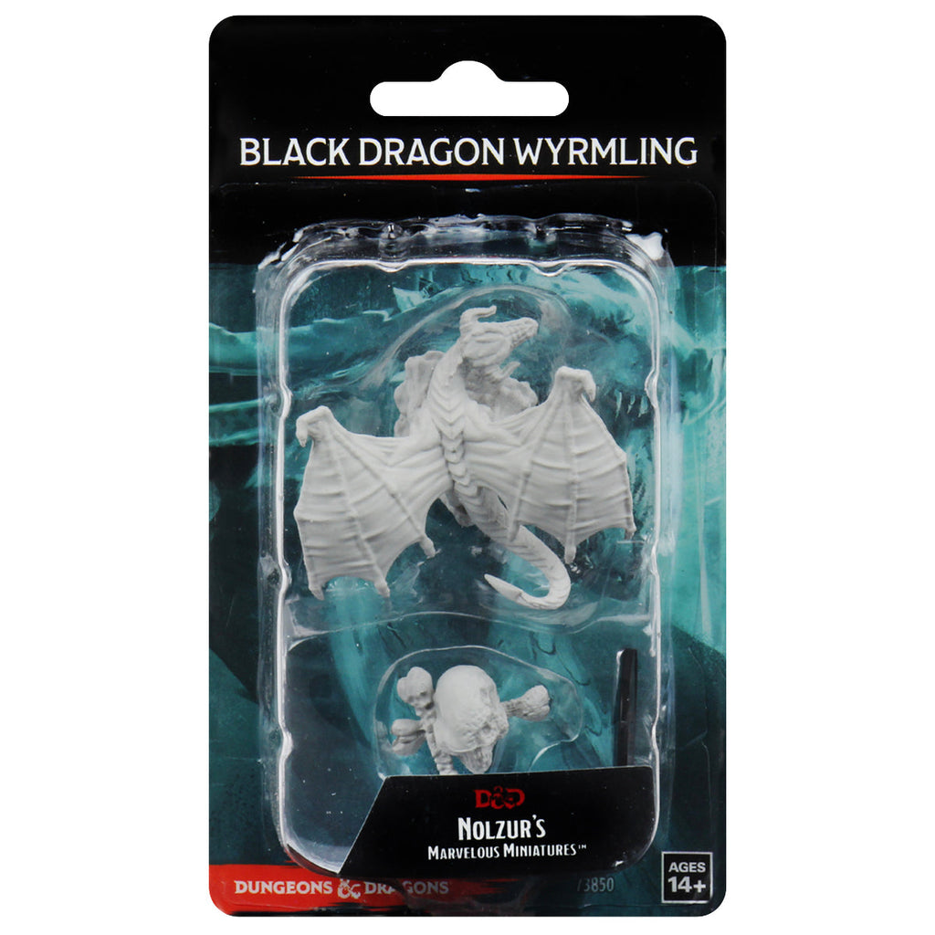 BACK-ORDER - D&D Nolzur's Marvelous Miniatures - Black Dragon Wyrmling