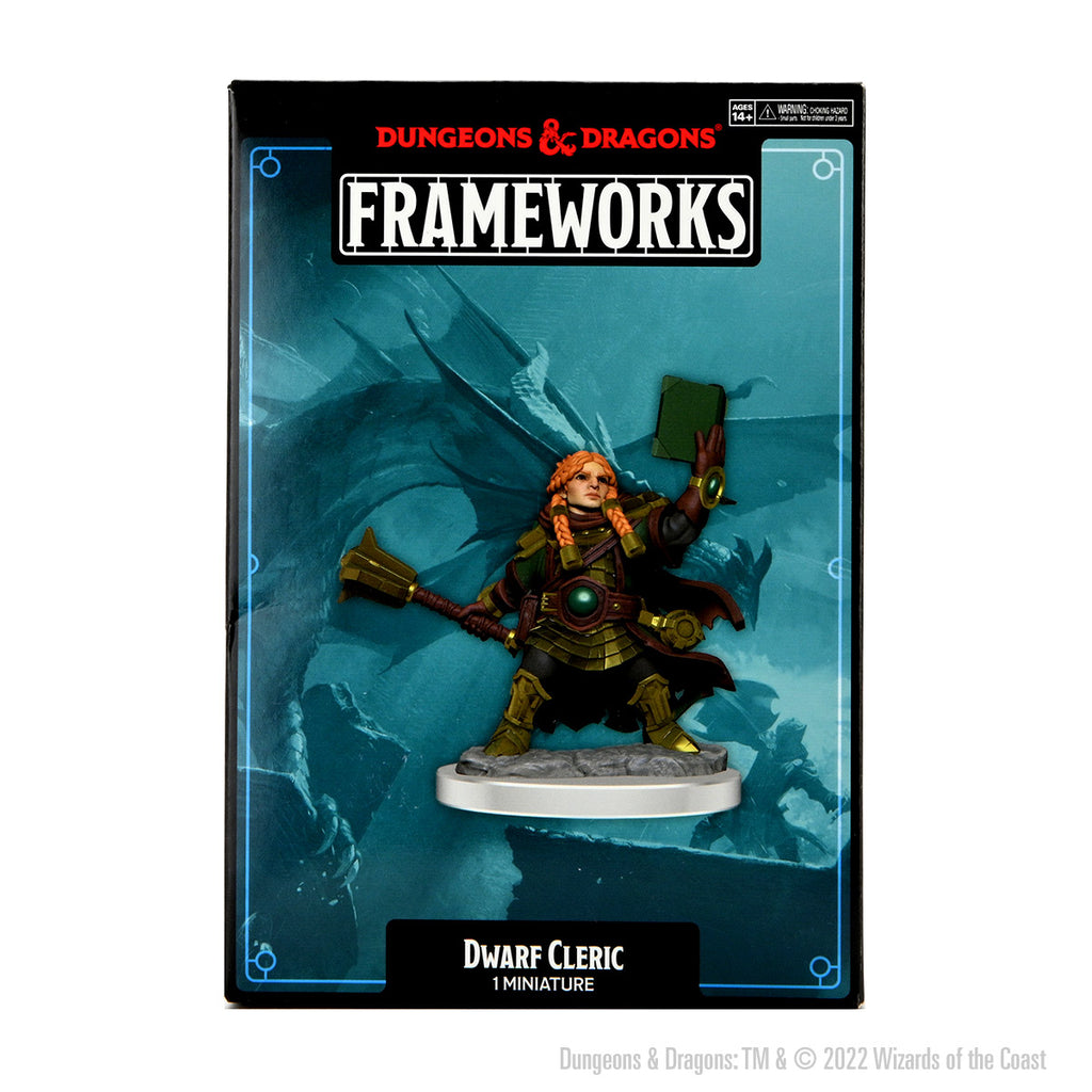 D&D Frameworks: Dwarf Cleric Female - Unpainted and Unassembled