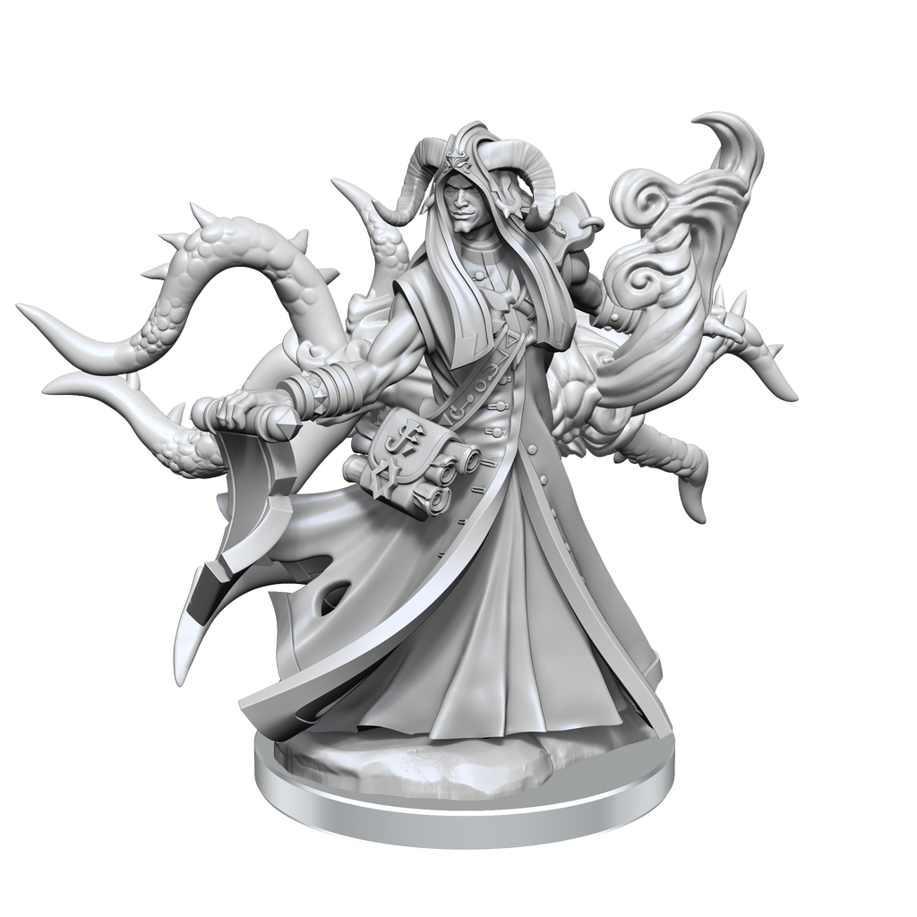 D&D Frameworks: Tiefling Warlock Male - Unpainted and Unassembled