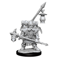 D&D Frameworks: Dwarf Fighter Male - Unpainted and Unassembled