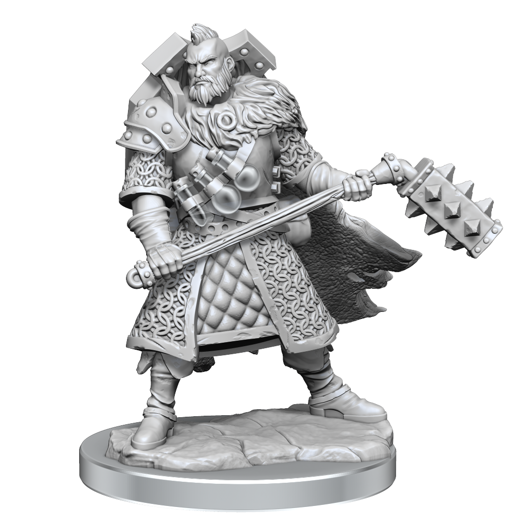 D&D Frameworks: Human Fighter Male - Unpainted and Unassembled